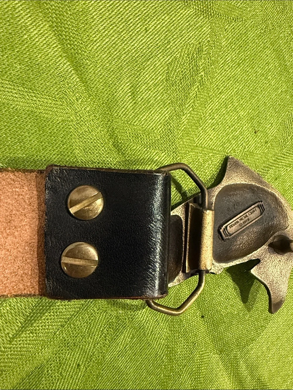 Indiana Metal Craft Trout Buckle and Leather Belt